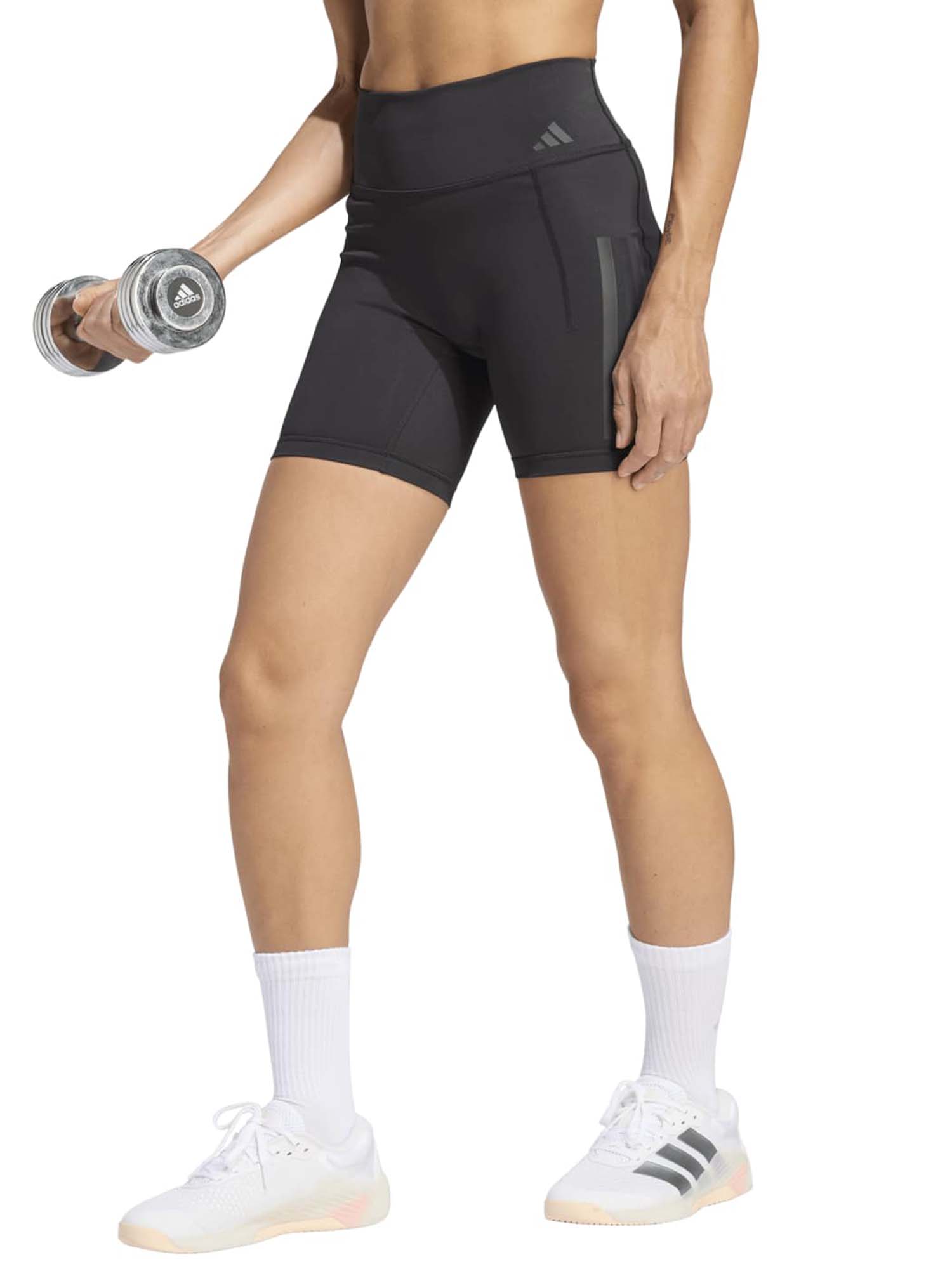 Shorts donna neri Adidas Optime Workout per allenamento